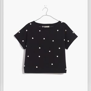 Madewell Heart Embroidered Setlist Boxy Tee